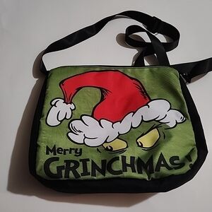 Source Unknown Grinchmas Green and Black Messenger Bag